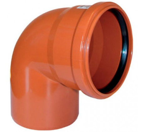 Отвод ПВХ 200х90 (оранжевый) фото 1